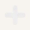 Cross-shaped swipe of clear serum