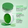 Cucumber De-Tox jar with cucumber extract, aloe, caffeine and arnica callouts