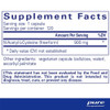 Supplement facts panel for the 120 capsule size