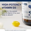 Yellow softgel beside the bottle, high-potency vitamin D3 10,000 IU text