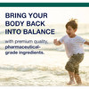 Child running on a beach, bring your body back into balance with pharmaceutical-grade ingredients graphic