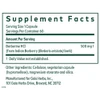 Berberine Metabolic supplement facts panel, 1 capsule serving, 60 servings