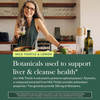 Woman in kitchen, Milk Thistle gummies liver cleanse botanicals graphic