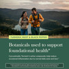 Couple hiking, turmeric root and black pepper botanicals graphic