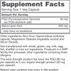 Extra Strength PQQ supplement facts panel, 40 mg PQQ and 200 mg alpha-lipoic acid