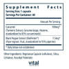 Curcumin Extract supplement facts, 700 mg turmeric extract with 7.5 mg BioPerine per capsule