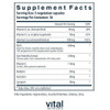 Prostate Health TX supplement facts panel