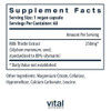 Milk Thistle Extract supplement facts, 250 mg standardized to 80% silymarin