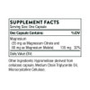 Magnesium CitraMate supplement facts panel, 135 mg magnesium