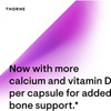 Text on added calcium and vitamin D per capsule