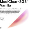 MediClear-SGS Vanilla text on broccoli-sourced sulforaphane glucosinolate