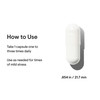 How-to-use graphic with a capsule measuring 0.854 inches