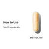 How to use directions with a single capsule shown at actual size