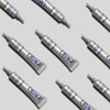 Several ELASTIderm tubes arranged diagonally on gray