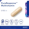 PureResponse Multivitamin capsule measuring 0.905 inches with non-GMO icons