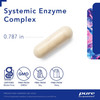 Systemic Enzyme Complex 0.787 in capsule with certified gluten-free, non-GMO, soy-free and dairy-free icons