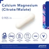 Calcium Magnesium capsule size 0.905 in with free-from icons