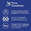 Pure Goodness graphic with recycling, TerraCycle and non-GMO icons