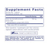 Supplement facts panel for Teavigo