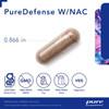 PureDefense capsule with size marker and free-from icons