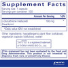 Reduced Glutathione supplement facts, 100 mg Setria L-glutathione per capsule, 120 servings