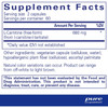 Pure Encapsulations L-Carnitine 120 capsule supplement facts, 60 servings