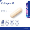 Collagen JS capsule with size marker and free-from icons
