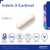 Indole-3-Carbinol capsule, 0.866 inch, with gluten-free, non-GMO and vegan icons
