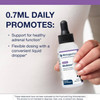 Hand holding the BioSom bottle, 0.7 mL daily graphic