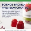 Red berry gummies, science-backed, precision crafted graphic