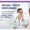 Scientist with stethoscope, Metagenics 200,000+ tests performed graphic