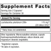UltraFlora Intensive Care supplement facts panel