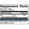 Metagenics Zinc Carnosine Complex supplement facts panel