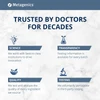 Metagenics trusted by doctors for decades graphic with science, transparency, quality and testing icons