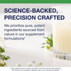 Glass of drink with flowers, Metagenics science-backed, precision crafted graphic