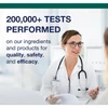 Doctor with a stethoscope, Metagenics 200,000+ tests performed for quality, safety and efficacy graphic