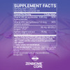 Supplement facts for Zenbiome Cope