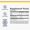 OmegaGenics EPA-DHA 500 supplement facts with gluten-free, non-GMO and B Corp icons