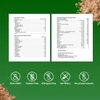 Nutrition panels for the large chocolate pouch with free-from icons