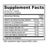 Nausea Ease supplement facts with vitamins C, K1 and B6, ginger, peppermint and lemon balm per capsule