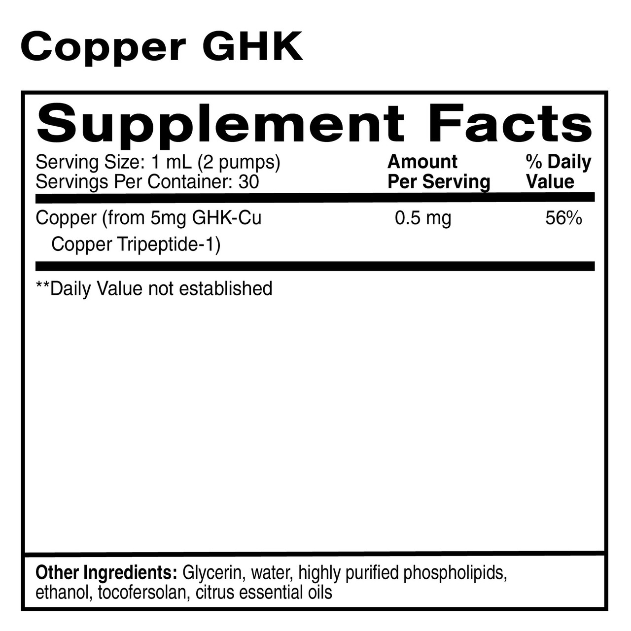 ghk-cu supplement Quicksilver Scientific Liposomal Copper GHK Oral Peptide