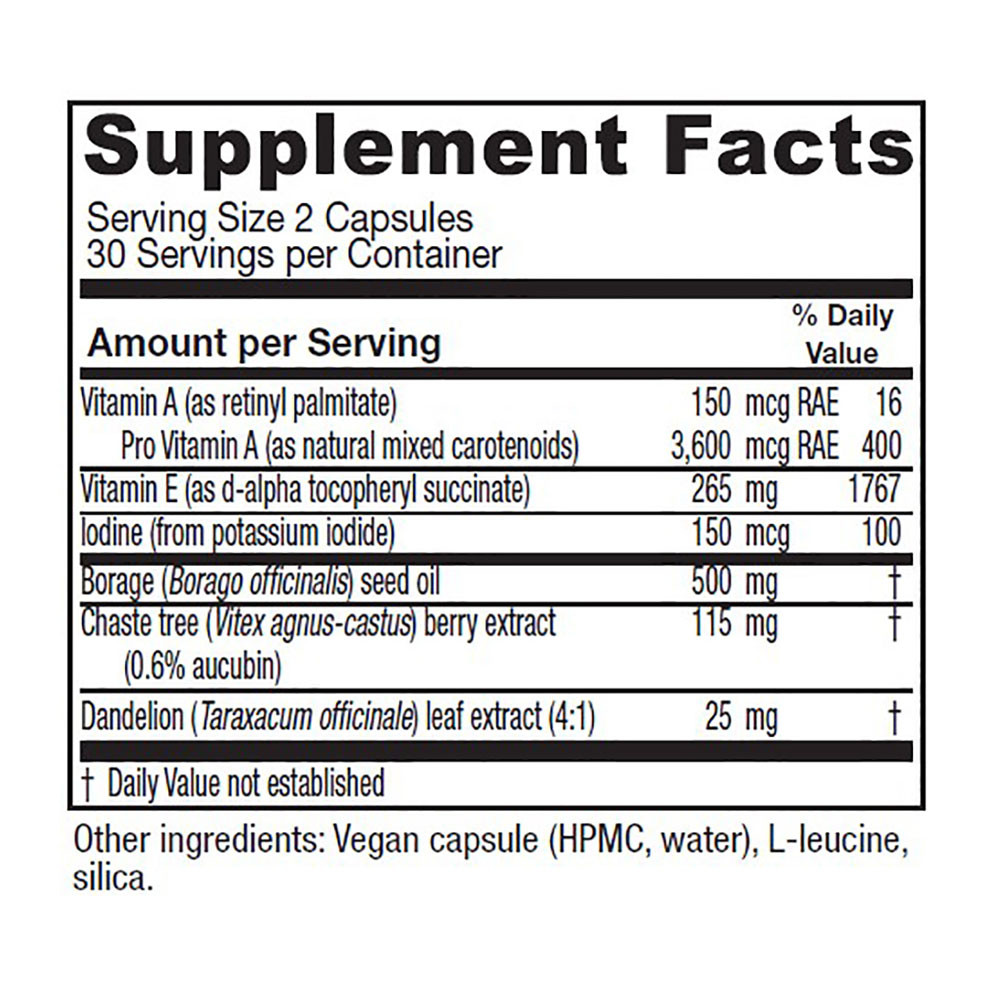 Vitanica Breast Cycle Blend (Fibroblend) - 60 Capsules