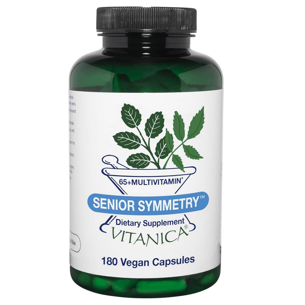 Vitanica Senior Symmetry 60+ multivitamin 180 vegan capsules bottle