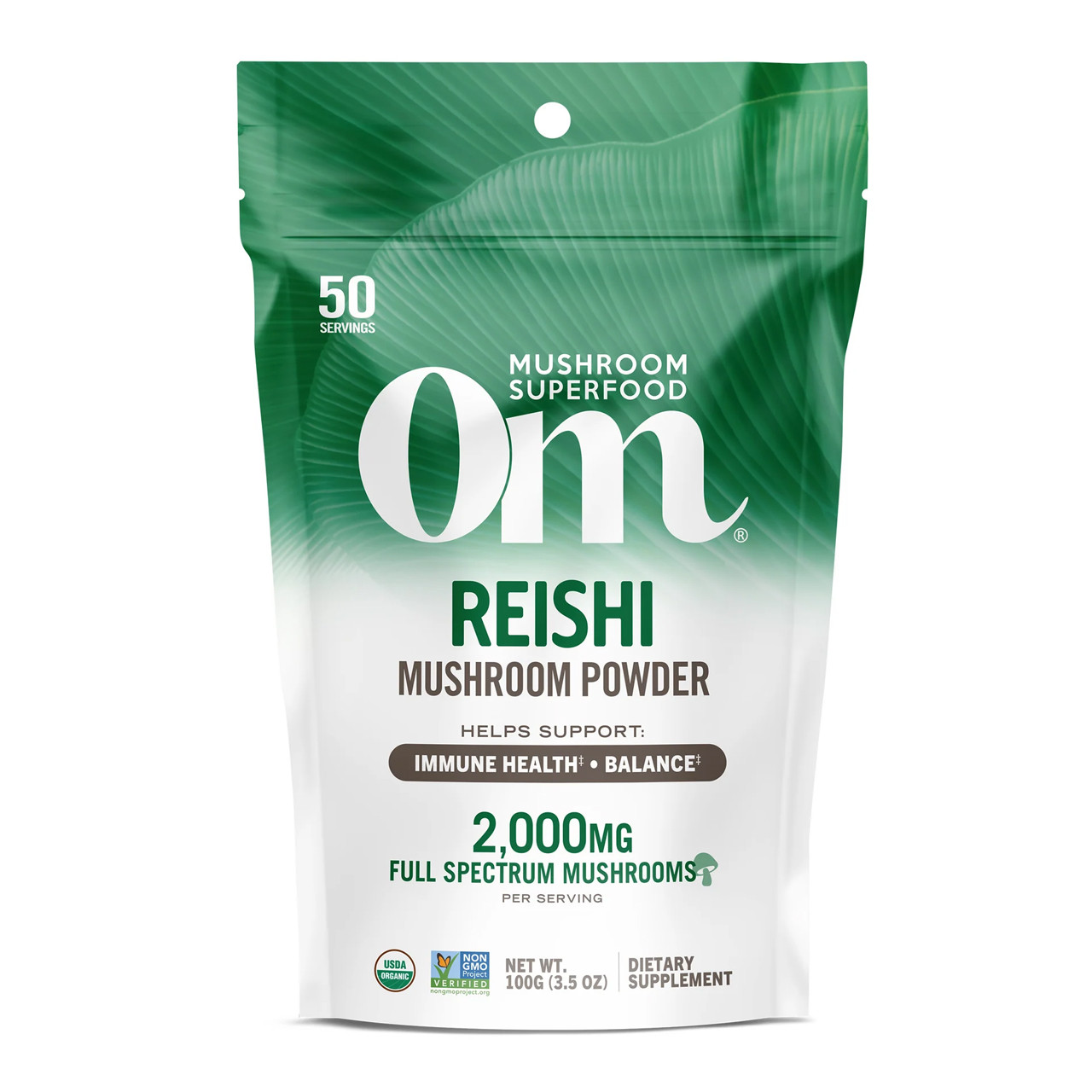 Om Mushroom Reishi Mushroom Superfood Powder - 100 Grams OMMS02027 26.99