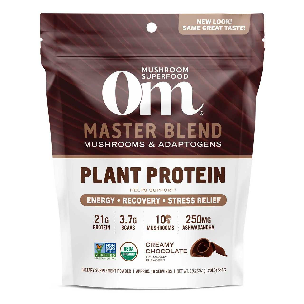 Om Mushroom Master Blend Chocolate Protein - 532.5 Grams OMMS96966 BeautifiedYou.com