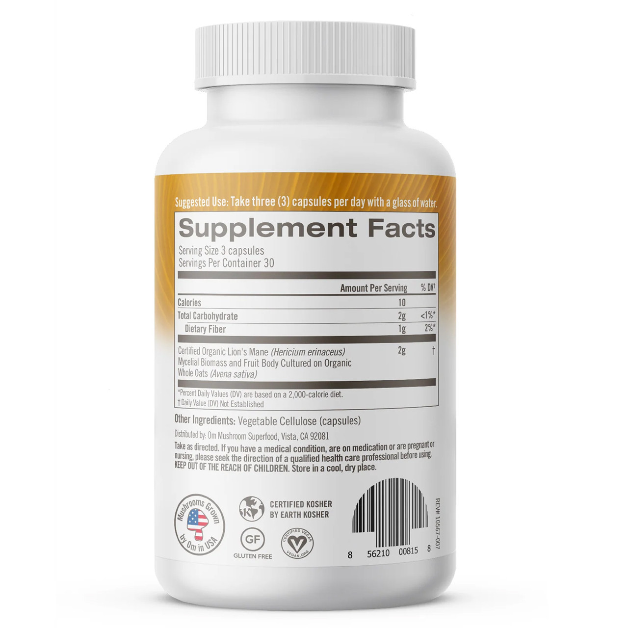Om Mushroom Lion's Mane - 180 Capsules
