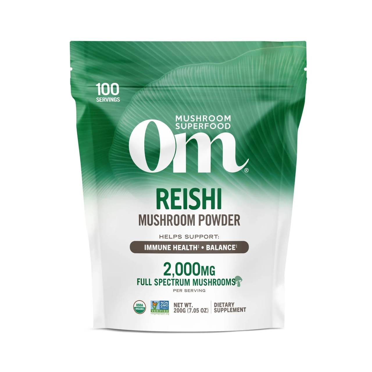 Om Mushroom Reishi (Ganoderma lucidum) - 200 Grams OMMS53270 42.99