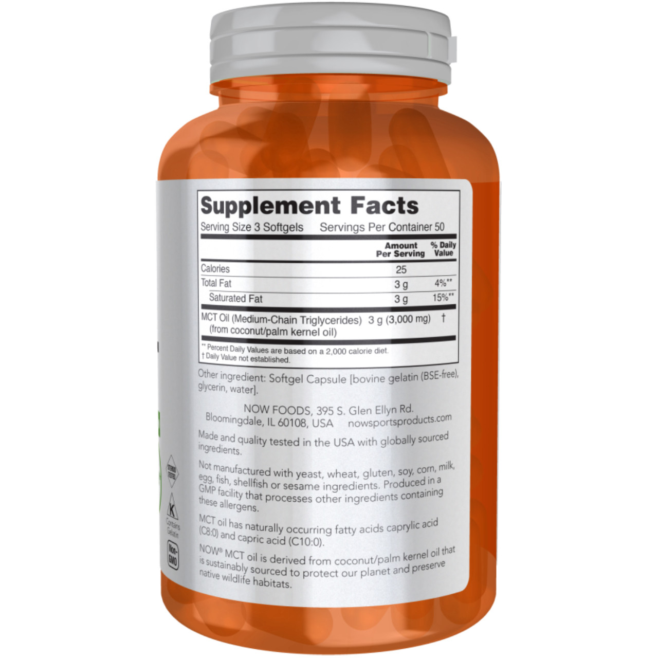 NOW Sports MCT Oil 1000mg