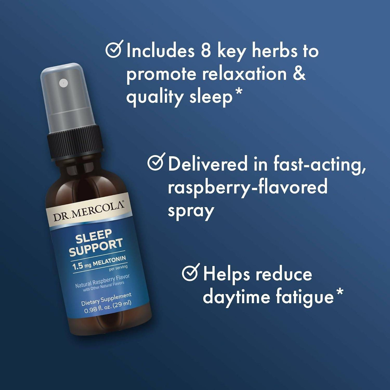 Dr. Mercola Melatonin Sleep Support Spray - 29 Milliliters