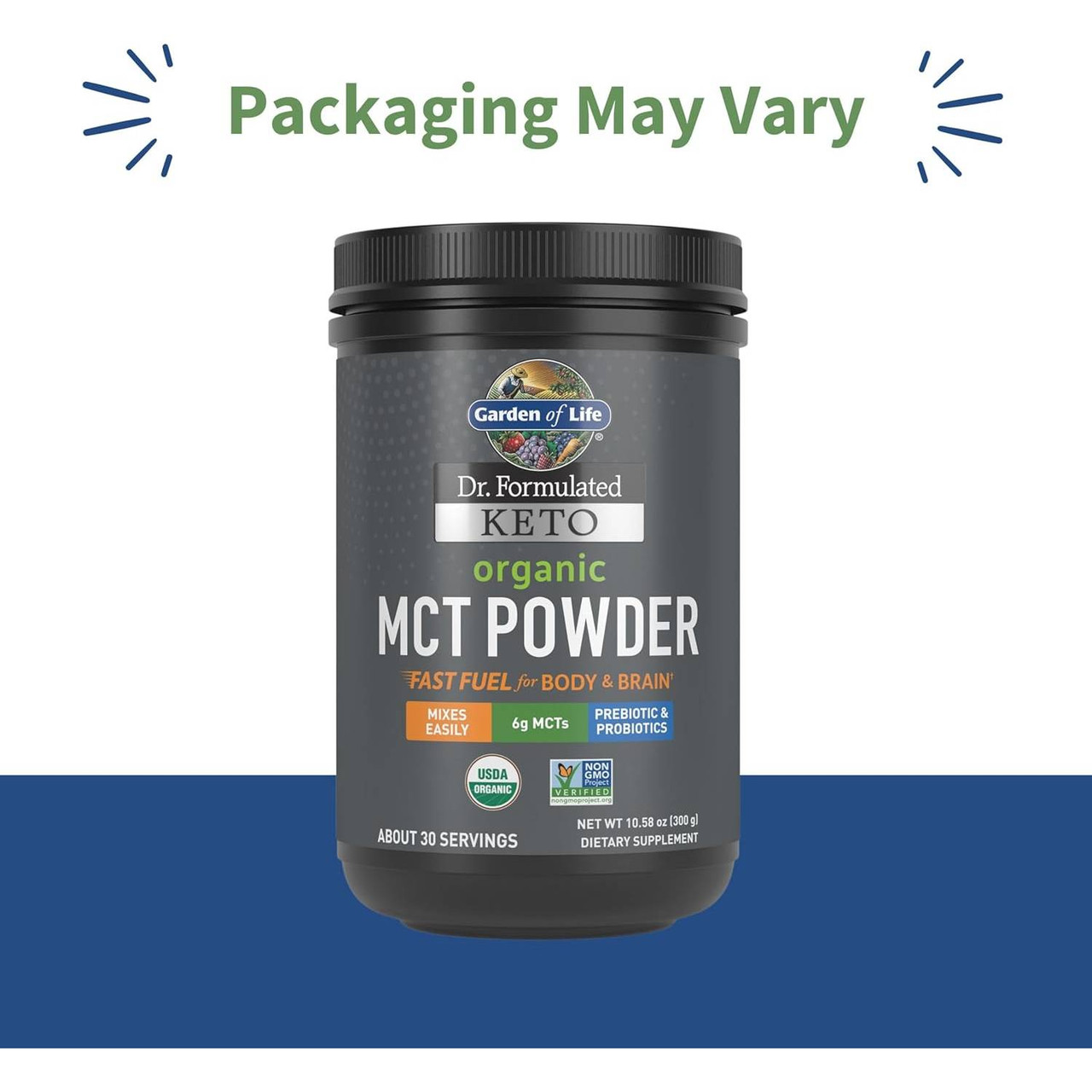 Garden of Life Dr. Formulated Keto Organic MCT Powder - 300 Grams